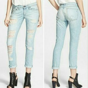 rag & bone Distressed Slim Fit Boyfriend Jeans